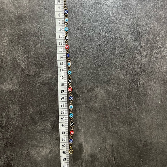 Evil Eye Gold Color Anklet - Picture 3 of 3